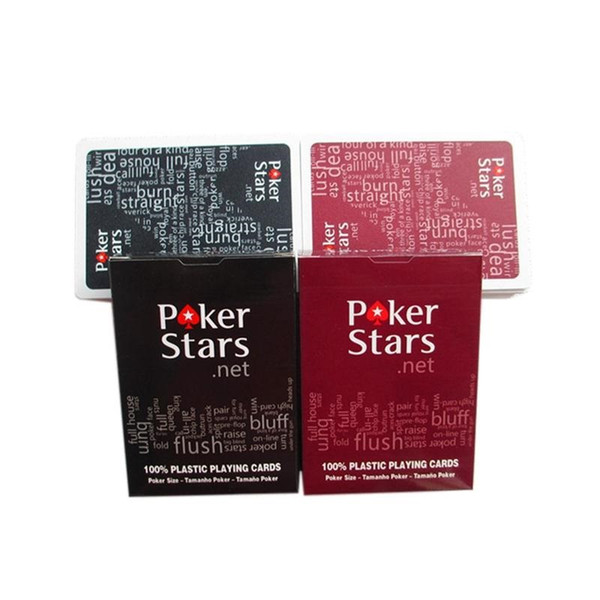 5set Red/Black Texas Holdem Plastic Playing Card Game Poker Cards Waterproof And Dull Polish Poker Star Board Games