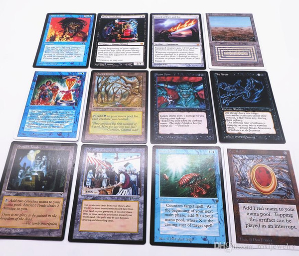 Good quality 126pcs/lot magic the cards board game DIY cards English version matte Board Games Collection Custom cards TCG classics