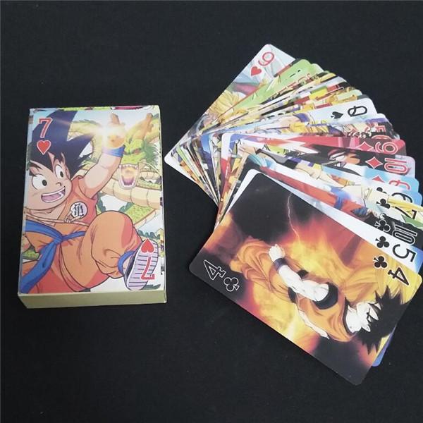 Anime Dragon Ball Z Super Saiyan Attack Mini Poker Playing Cards PVC Figure Toys