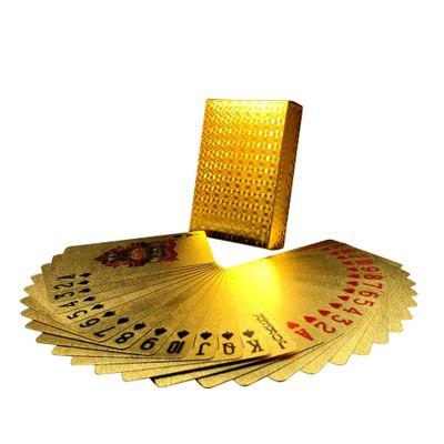 Poker Card Gold foil plated Playing Cards Plastic Poker Waterproof High Quality Local Gold Waterproof PET/PVC General style Wholesale