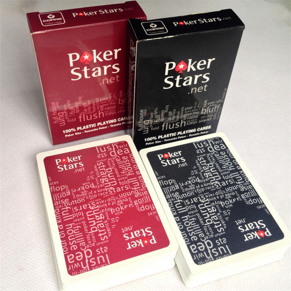 2 Sets/Lot Texas Hold'em Plastic playing card game poker cards Waterproof and dull polish poker star Board games K8356