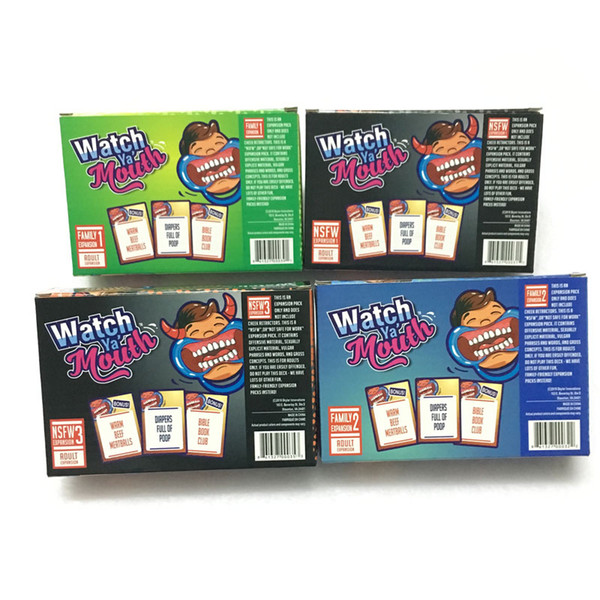 Hottest Watch Ya Mouth Adult Phrase Card Game Expansion Pack Funny Family Party Christmas Board Game Free 