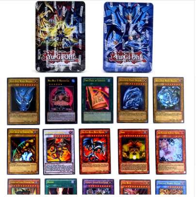 60PCS/Set English Yugioh cards With Fine Metal Box Collection Card Yu Gi Oh Game Paper Cards Toys For Children Adult Gift