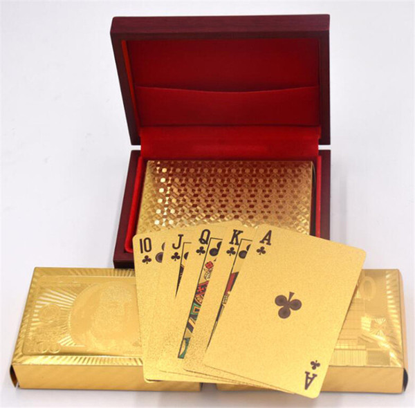Gold Foil Playing Cards Texas Hold'em Poker Gold Foil Plated Poker Card Funny High-grade Sports Leisure Pokerstars Gift