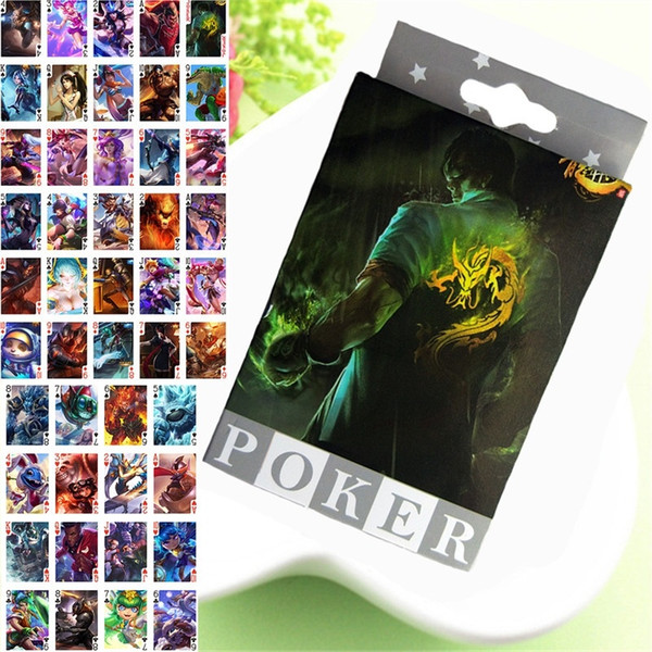 LOL League of Legends Poker Playing Cards Posters Post Cards Board Games for Anime Funs Poker Collectors