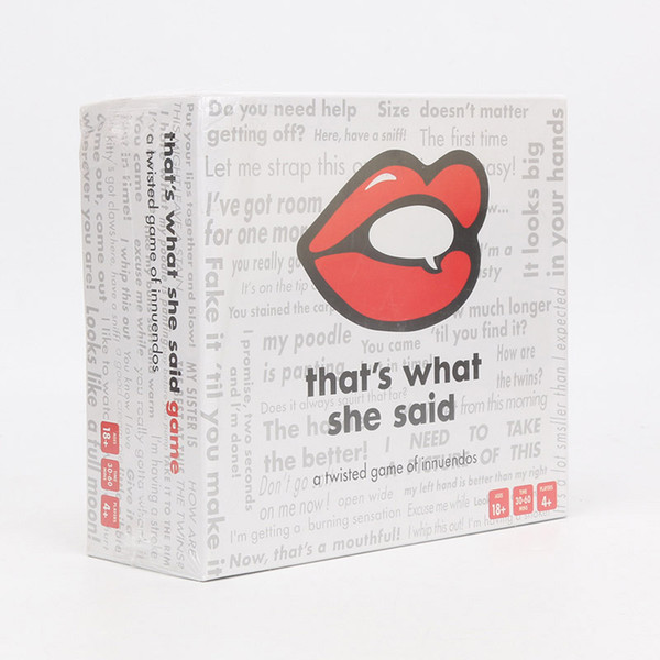 New That's What She Said - The Party Game of Twisted Innuendos Playing cards Great for parties