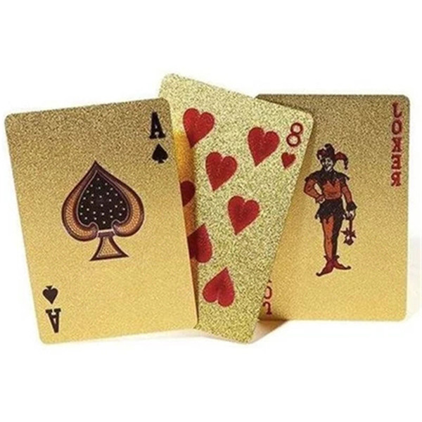 Cool Golden Flash Deck of Cards High quality 13s Brand Gold Deck of Cards Waterproof Friend gift Deck Cards