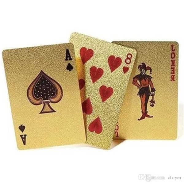 Cool Golden Flash Deck of Cards High quality 13s Brand Gold Deck of Cards Waterproof Friend gift Deck Cards