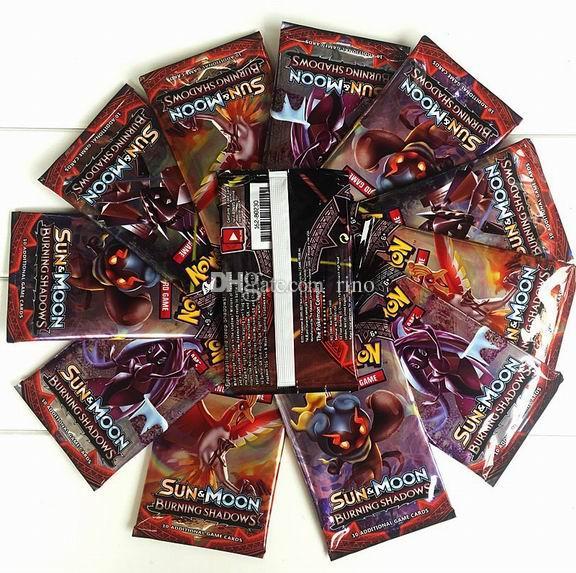 Poket Monster Playing Trading Cards Games Sun & Moon English Edition Anime Pocket Monsters Cards Kids Toys 324pcs/lot