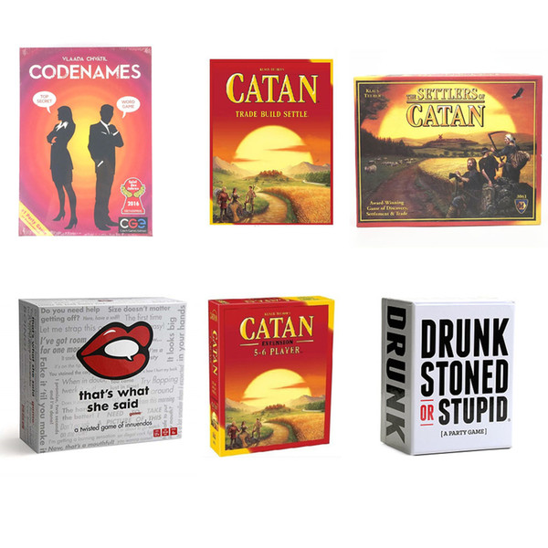 6 Styles Cards Game That's What She Said The Setters Of Catan Codenames Drunk Stoned Or Stupid Expansion Packs Set Party Multiple Player