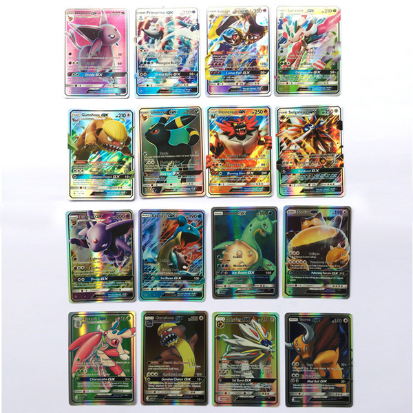 Playing Trading Cards Games Pikachu EX GX Mega Cards Anime Poket Monsters Cards for Kids Toys