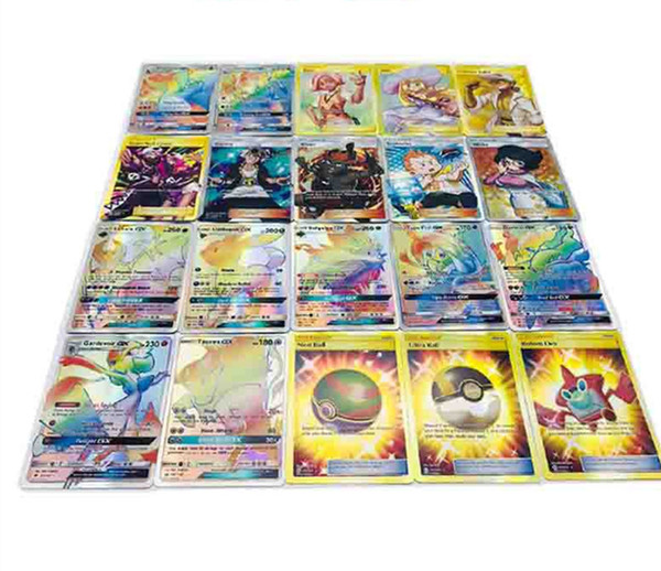 120PCS A Box Trading Funny Playing Card Games Guess Anime Board Games Cards Against Muggles Evolutions Sun&Moon Brighting Shinning Boy Cards