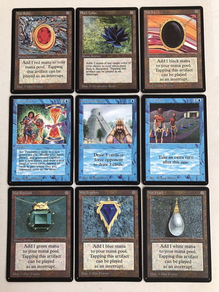 Good quality 36 pcs DIY Blue Core TCG DIY P9 Beta board game English version Custom cards Trading board games magic cards