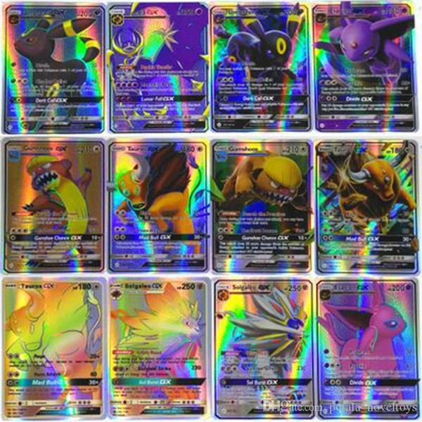 2Lots EX Mega Shinning English XY 100PCS/Set 100GX+trainer 20GX+20mega+59EX+1Energy 72EX+28Mega 80EX cards+20 Mega cards No repeat Kids Toy