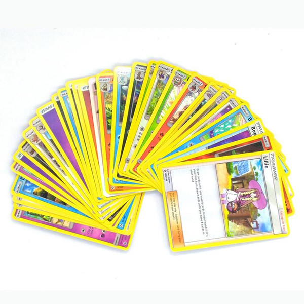 9pcs/lot Trading Cards Collection Games English Version Pikachu Playing Figure Toys Sun&Moon Cartoon board games Anime Pocket Monsters poker