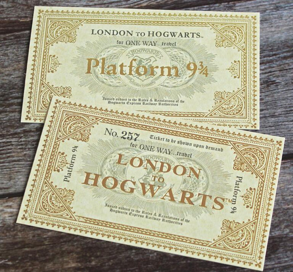 World of Harry Potter Hogwarts London Express Replica Train Ticket Hogwarts Express train Ticket Ornament Paper Toys for Kids Fans