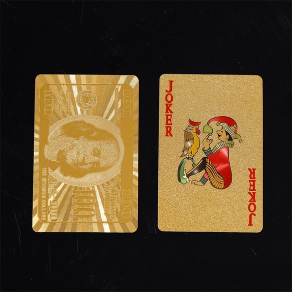 Metal Exquisite Material Playing Cards DIY Creative Gold Plated Foil Simple Portable Poker Anti Wear Hot Sale 6 4yq I1