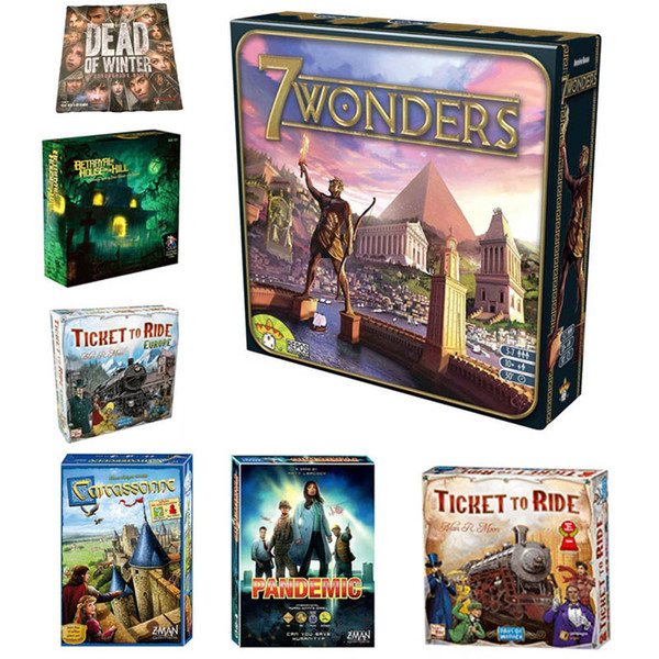 Board Card Games Pandemic 7 Wonders Carcassonne Dead Of Winter TICKET TO RIDE US /EU verion Betrayal At House On The Hill