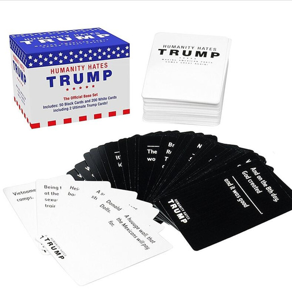 Adult Cards Christmas Gift Humanity Hates Trump Card For Adult Party Festive Supplies Card game IN STOCK IMMEDIATELY DELIVERY