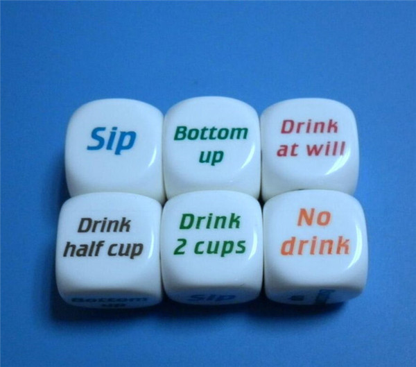 DHL Party Decider Dice Games Pub Bar Fun Die Toy Gift Bar Game Drinking Dice 2.5cm JC109