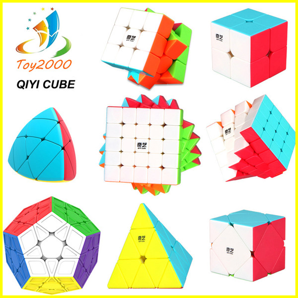 QIYI Speed puzzle Cube 2x2 3x3 4x4 magic rubik cube Carbon Fiber Sticker Magic Cube Puzzle Toy Intelligence Development Kids toys