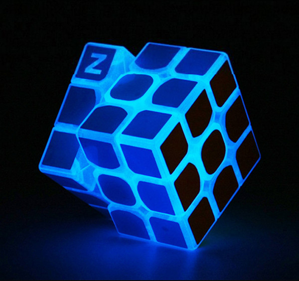 Free DHL Puzzle cube 5.7cm Noctilucous Luminous Magic Rubik Cube Game Rubik Learning Educational Game Rubik Cube Decompression toys B