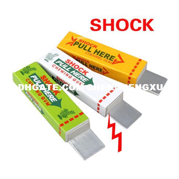 Safety Trick Joke Toy Electric Shock Shocking Chewing Gum Pull Head Magic Tricks