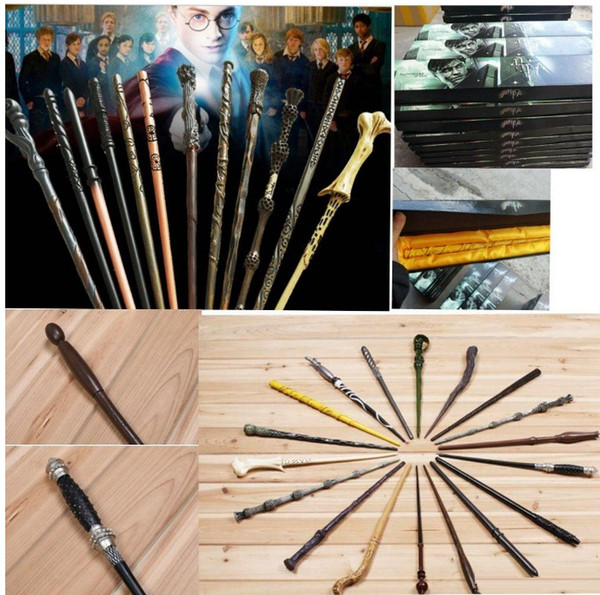 dhl free harry potter Magical Wand dumbledore Hogwarts wand cosplay wands Hermione Voldemort Magic Wand In Gift Box 28 Styles