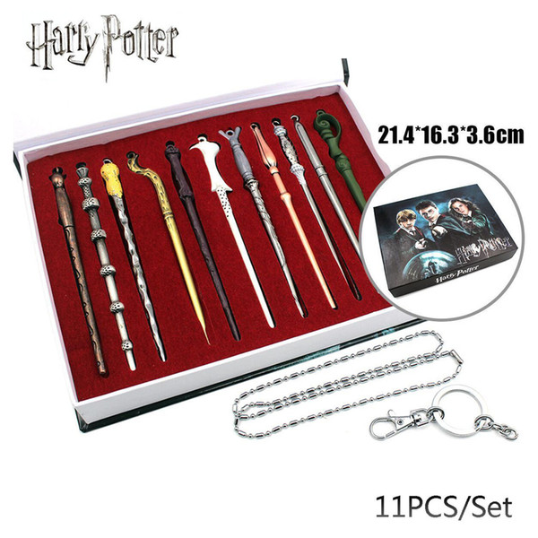 Harry Potter Magic Academy 11 Magic Wand Boxed Children's Educational Classic Magic Toy To Send Necklace Keychain