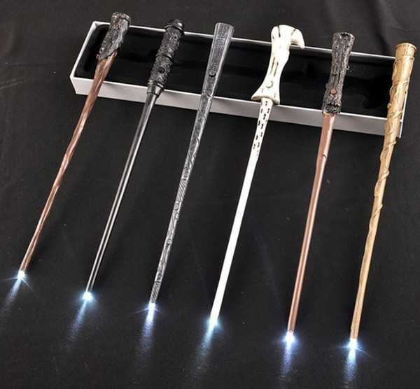 LED Light Up Harry Potter Magic Wand Lightup Hermione Voldermort Magic Wands Halloween Cosplay Magic Wand Gift In Box