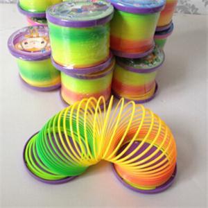 Wholesale- 1PCS Hot Sale Plastic Colorful Magic Slinky Rainbow Spring Children Funny Classic Toy educational kids toys Wholesale