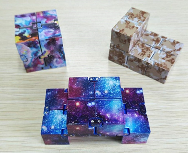 7 Colors Infinity Cube Creative Magic fidget cube antistress cube toys Office flip Cubic Puzzle puzzles magic cubes free