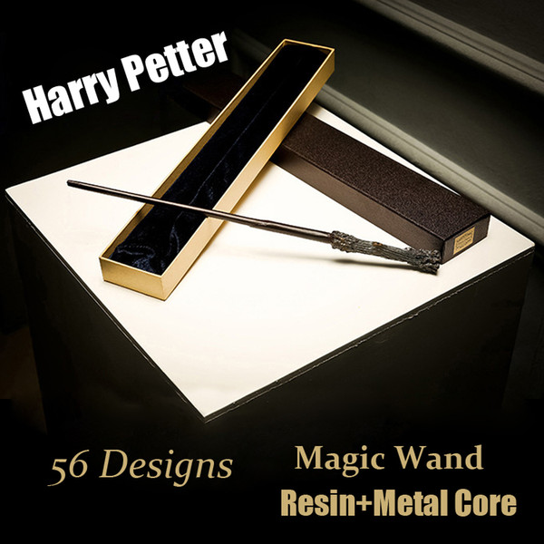 Harry Potter Cosplay Toys 56 Designs Harry Potter Metal Core Magic Wand With Gift Box Kids Toys Christmas Gift For Children SS87