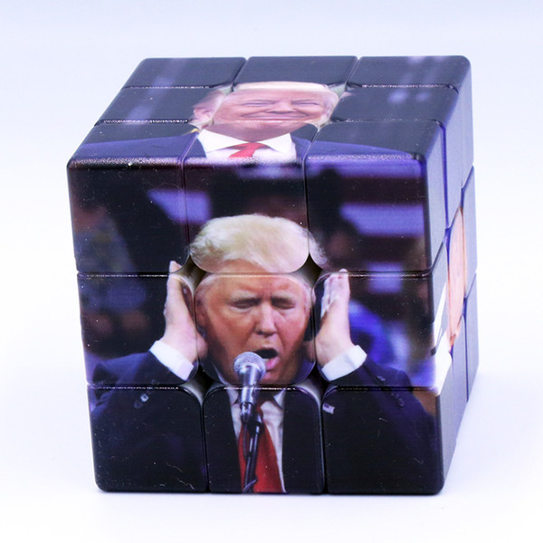 Funny Trump Magic Cube 5.6cm Professional Magic Puzzle Trump UV Print Children Adult Education Intelligence Novelty toys
