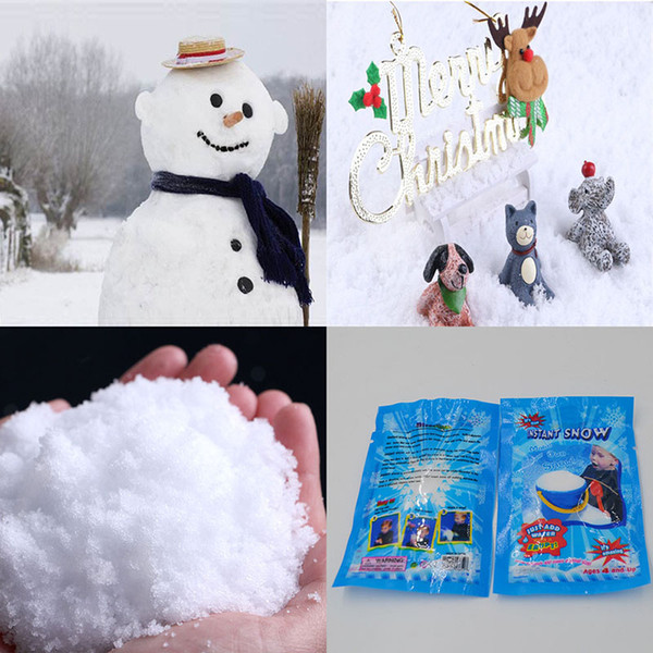 Christmas Decoration Instant Snow Magic Prop DIY Instant Artificial Snow Powder Simulation Snow For Christmas Eve C3128