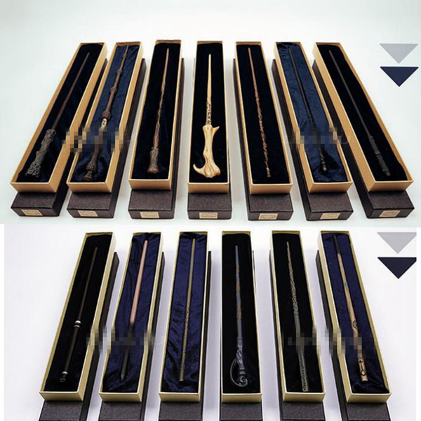 13 design Metal Core Harry Potter Magic Wand With Gift Box Kids Wand Toys Harry Potter Cosplay magic wand KKA4851