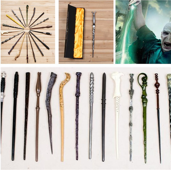 New Magical Wand dumbledore Hogwarts wand cosplay wands Hermione Voldemort Magic Wand In Gift Box 36cm 18 design Magic Tricks B0099