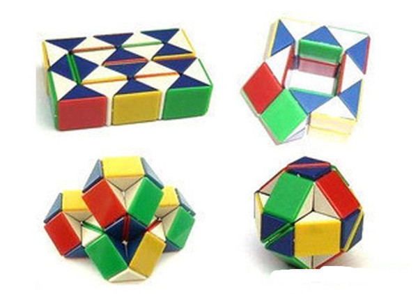 Wholesale- Magic Cubes Children/Adult Magic Snake Shape Game 3D Cube Puzzle Twist Toy Gift Mini Variety Changeable Random Color Hot Sale
