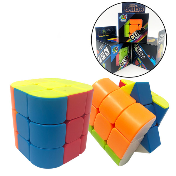 Puzzle Cylindrical Cube Mini Magic Rubik Cube Learning Educational Intelligence Game Decompression Anti Stress Toy Children Gift