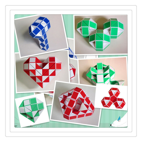 Magic Cube Puzzle Plastic Puzzles Twist Jigsaw Puzzle Magic Ruler 3D Snake Toys Children Education Intelligence Fidget Toys Free Shipping