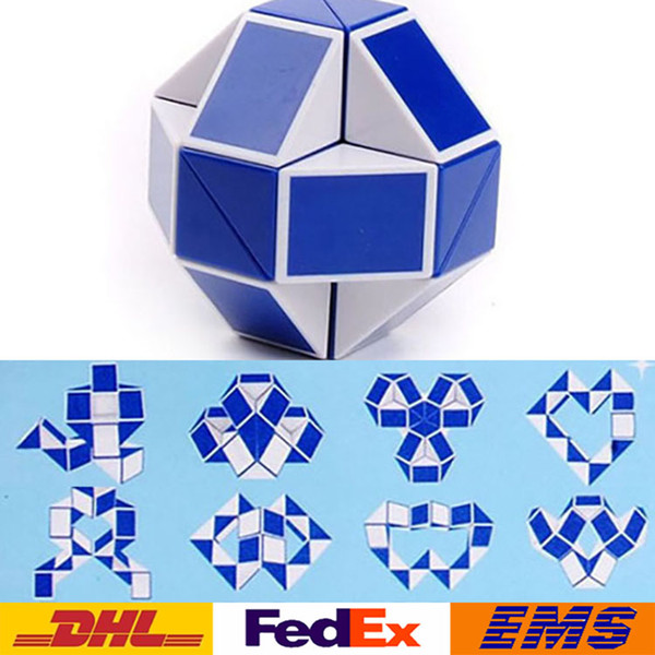 DHL Mini Magic Cube New Hot Snake Shape Toy Game 3D Cube Puzzle Twist Puzzle Toy Gift Random Intelligence Toys Supertop Gifts WX-T17