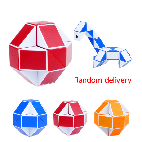 Mini Magic Cube New Hot Snake Shape Toy Game 3D Cube Puzzle Twist Puzzle Toy Gift Random Intelligence Toys Supertop Gifts