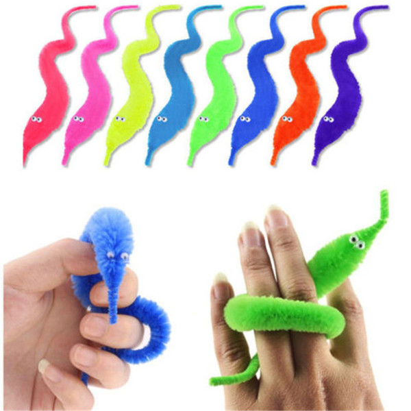 Magicians Toy Baralho Mr.fuzzy Magical Worm Magic Trick Twisty Plush Wiggle Stuffed Animals Street Toy For Kids Gift 26cm