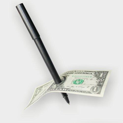 FS Hot Fancy Magic Trick Pen Penetration Through Money Note Trick Great order<$18no track