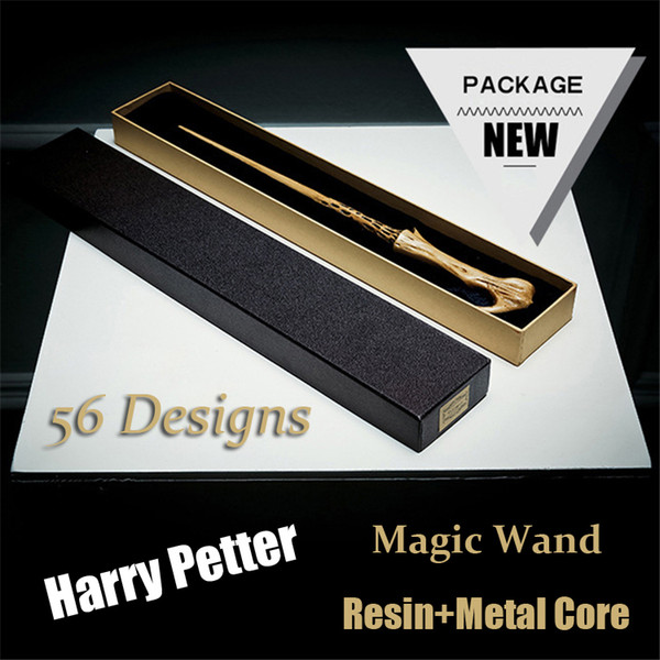 56 Designs Harry Potter Metal Core Magic Wand With Gift Box Harry Potter Cosplay Toys Kids Toys Christmas Gift For Children DHL SS87