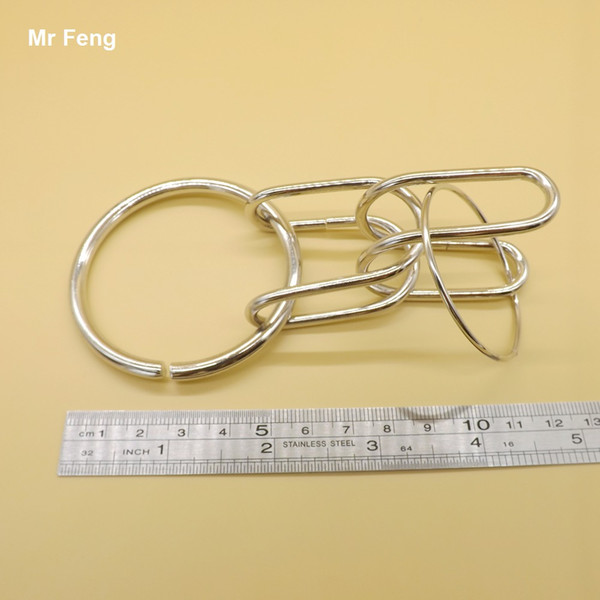 Mind Puzzles Game Gift Big Size Smart Link Metal Ring Puzzle Brain Teaser Adult Children Toy