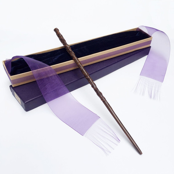 Newest Metal/iron Core Hermione Granger Wand Of Harry Potter Magic Magical Wand/ Elegant Ribbon Gift Box Packing J190427
