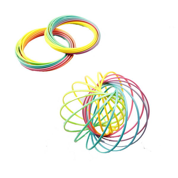 Environmental Rainbow Color Toroflux Torofluxus Flowtoy Amazing Flow Ring Toys Kinetic Spring Toys Funny Outdoor Game Intelligent Toy Fidget