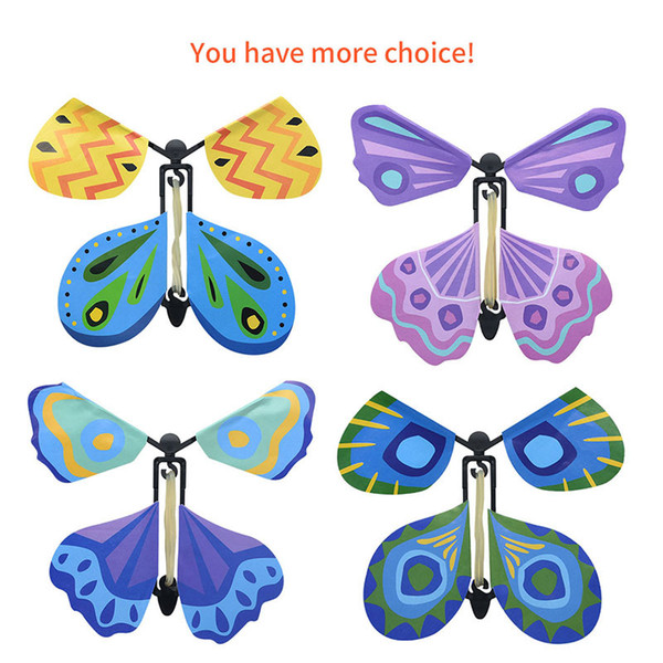 Hot sale 3D butterfly kids toys fly butterfly Childrens toys magic A4284