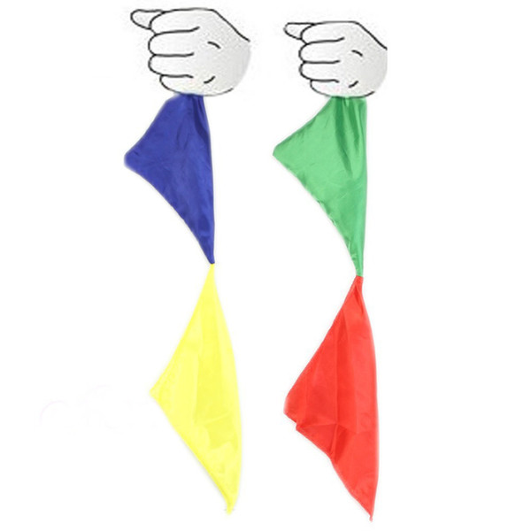 2pcs/lot Hot New Change Color Silk Scarf For Magic Trick By Mr. Magic Joke Props Tools Toys Gift Randomly